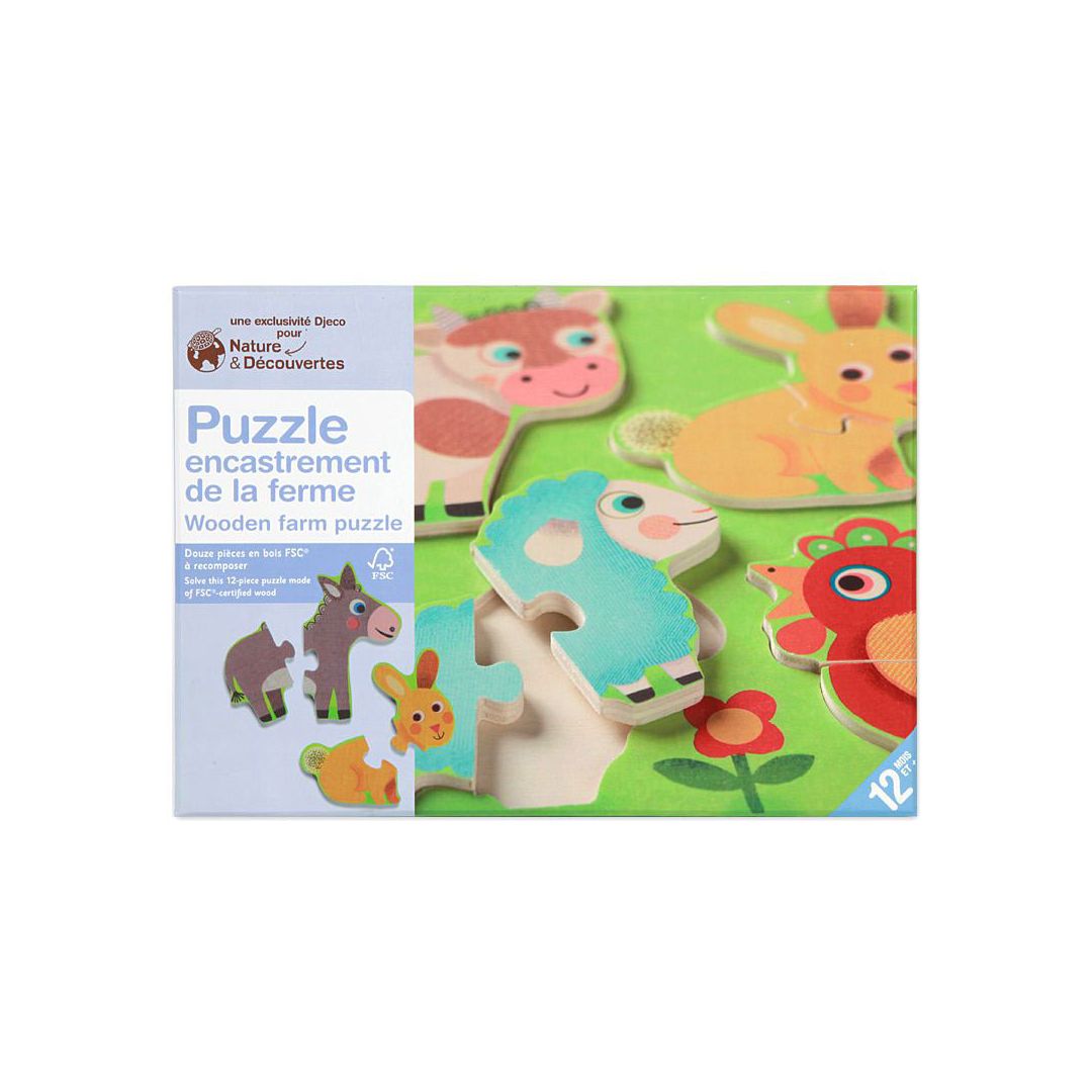 Puzzle Encastrement Ferme En Bois Fsc Nature D Couvertes Suisse