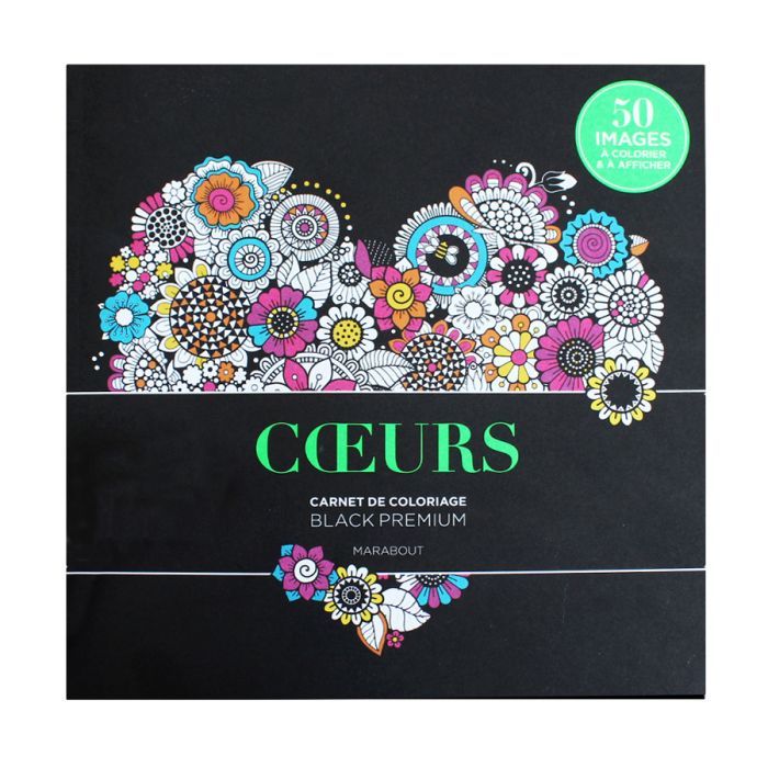 COEURS BLACK PREMIUM A COLORIER