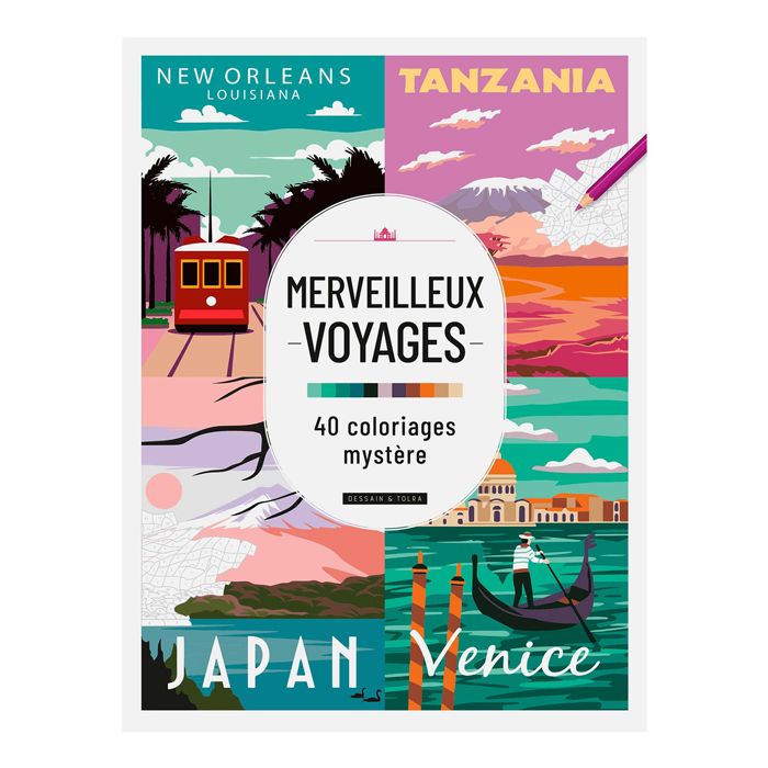 MERVEILLEUX VOYAGES 40 COLORIAGES MYSTER