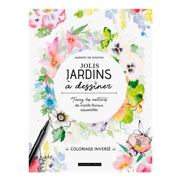 COLORIAGE INVERSE JOLIS JARDINS DESSINER