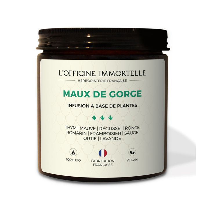 TISANE MAUX DE GORGE OFFICINE IMMORTELLE