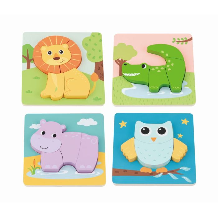 520224 SET DE 4 PUZZLES ANIMAU