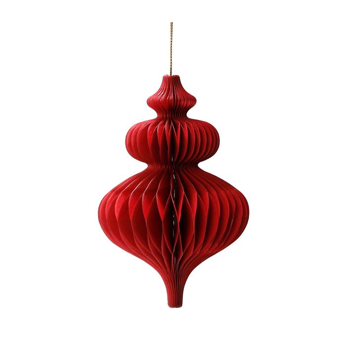 SUSPENSION PAPIER AIMANTEE 15CM ROUGE