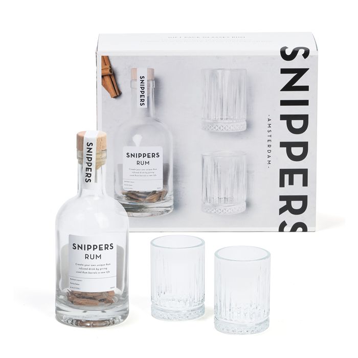 COFFRET SNIPPERS RHUM + 2 VERRES