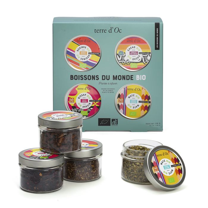 COFFRET 4 BOISSONS DU MONDE BIO 2024