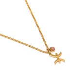 COLLIER ASTRO RHODONITE POISSON 24